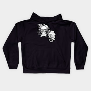 skulls and flowers Kids Hoodie